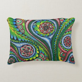Psychedelische Zentangle Tuin Lendekussen - Vibra Accent Kussen