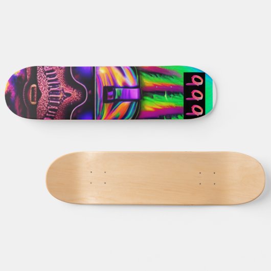 psychedelische zombie 999 skateboard (Horizontaal)