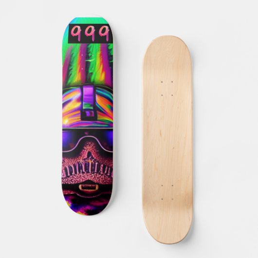 psychedelische zombie 999 skateboard (Voorkant)