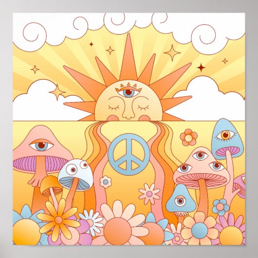 Psychedelische Zomer Droom Poster (Voorkant)