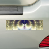 Psychedelische Zon Bumpersticker (Op auto)