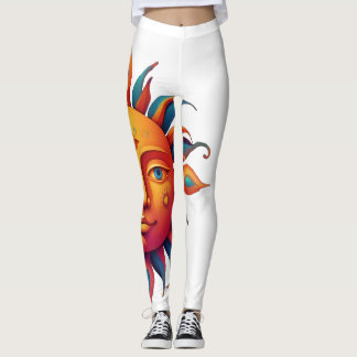 Psychedelische zon - leggings