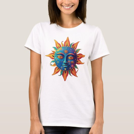 Psychedelische zon - t-shirt (Voorkant)