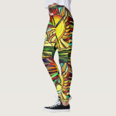 Psychedelische zonne- en windenergie leggings (Links)