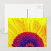 psychedelische zonnebloem briefkaart (Voorkant / Achterkant)