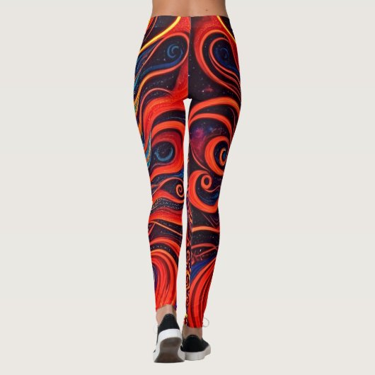 Psychedelische zonnegodin Leggings (Achterkant)