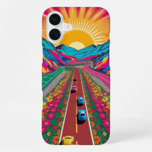 Psychedelische Zonsopgang Kunst Trippy Dawn Visie iPhone 16 Plus Hoesje