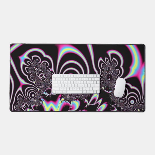 Psychedelische Zuurreis Fractal Abstracte Digitale Bureaumat (Keyboard & Muis)