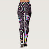 Psychedelische Zuurreis Fractal Abstracte Digitale Leggings (Achterkant)