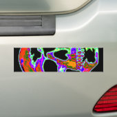 Psychedellic Skull Bumpersticker (Op auto)
