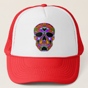 Psychedellic Skull Trucker Pet
