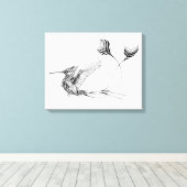 Psychedlic Bird Tattoo 6 Canvas Afdruk (Insitu (Houten vloer))