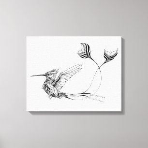 Psychedlic Bird Tattoo 6 Canvas Afdruk