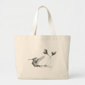 Psychedlic Bird Tattoo Grote Tote Bag (Voorkant)