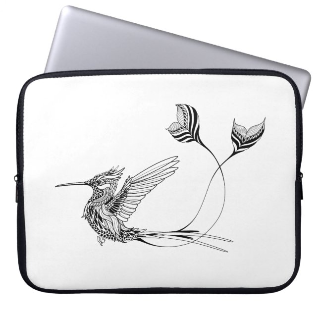 Psychedlic Bird Tattoo Laptop Sleeve (Voorkant)