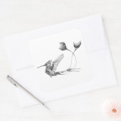 Psychedlic Bird Tattoo Vierkante Sticker (Envelop)