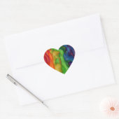 Psychedlic hippy regenboog zuur reis hart sticker (Envelop)