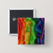 Psychedlic hippy regenboogzucht vierkante button 5,1 cm (Voorkant /achterkant)