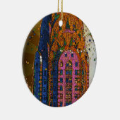 Psychedlic NYC: Chrysler Building Top Closeup #1 Keramisch Ornament (Rechts)