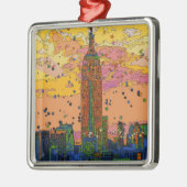 Psychedlic NYC: Empire State Building #1 Metalen Ornament (Links)