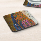 Psychedolische NYC: Chrysler Building Top Closeup  Bier Onderzetter (Linkerzijde)