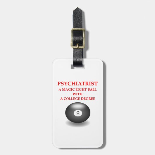 psychiater bagagelabel (Voorkant verticaal)