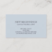 Psychiater Counselor Therapeut Butterfly Blue Visitekaartje (Achterkant)