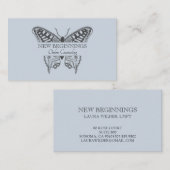 Psychiater Counselor Therapeut Butterfly Blue Visitekaartje (Voorkant / Achterkant)