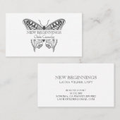 Psychiater Counselor Therapeut Butterfly Visitekaartje (Voorkant / Achterkant)