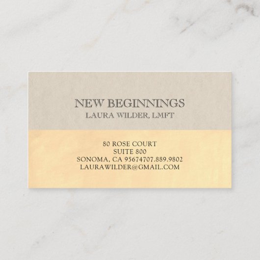 Psychiater Counselor Therapy Butterfly Visitekaartje (Achterkant)