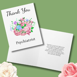 Psychiater Dank Je Brein Met Bloemen Kaart