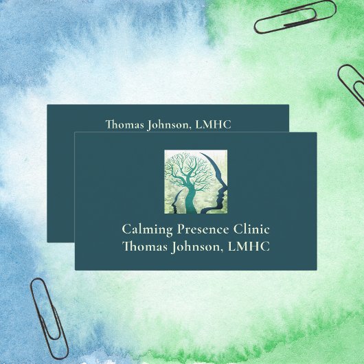 Psychiater Forest Green Head in Mind Tree of Life Visitekaartje