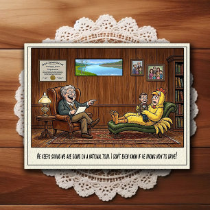 Psychiater Kantoor Humor Cartoon Ansichtkaart Briefkaart