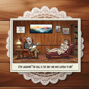 Psychiater Kantoor Humor Cartoon Ansichtkaart Briefkaart