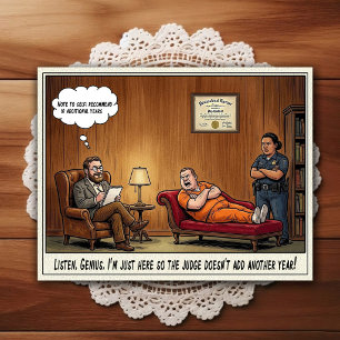 Psychiater Kantoor Humor Cartoon Ansichtkaart Briefkaart