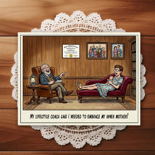 Psychiater Kantoor Humor Cartoonsansichtkaart Briefkaart