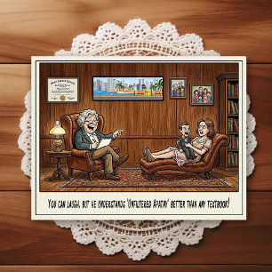 Psychiater Kantoor Humor Cartoonsansichtkaart Briefkaart
