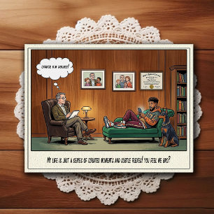 Psychiater Kantoor Humor Cartoonsansichtkaart Briefkaart