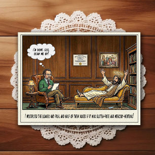 Psychiater Kantoor Humor Cartoonsansichtkaart Briefkaart