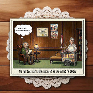 Psychiater Kantoor Humor Cartoonsansichtkaart Briefkaart