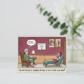 Psychiater Kantoor Humor Strip Briefkaart (Staand voorkant)