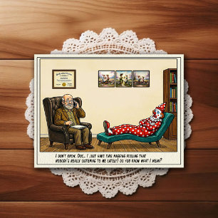 Psychiater Kantoor Humor Strip Briefkaart