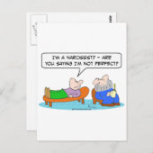 psychiater narcist niet perfect briefkaart (Voorkant / Achterkant)
