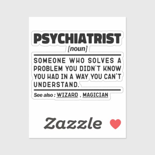 Psychiater Noun Psychiatrie Student Afstuderen Sticker (Vel)