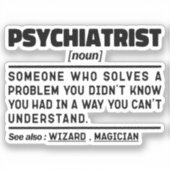Psychiater Noun Psychiatrie Student Afstuderen Sticker (Voorkant)