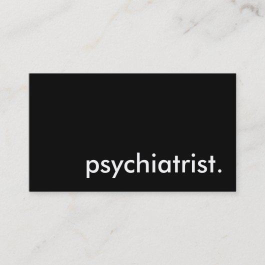psychiater. visitekaartje (Voorkant)