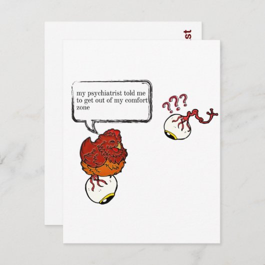 Psychiater Zombie Grappig Bedankkaart (Voorkant / Achterkant)