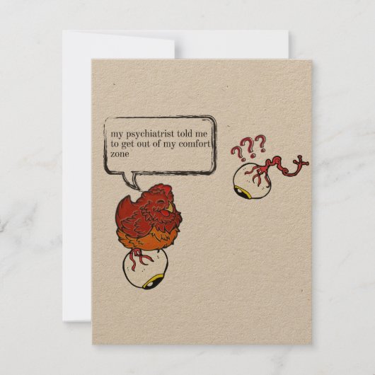 Psychiater Zombie Grappig Bedankkaart (Voorkant)