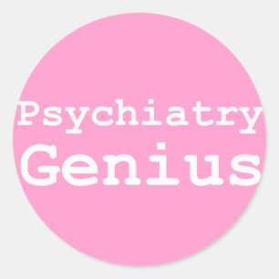 Psychiatrie Genius Gifts Ronde Sticker