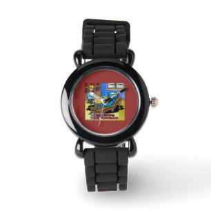 Psychiatrie: met flitsbanden Funny Cartoon Watch Horloge